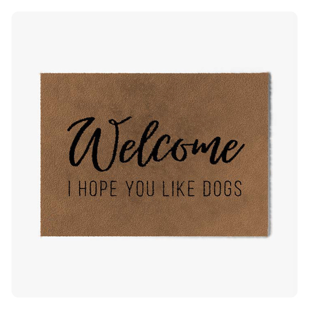 ColorStar Plush Doormat I hope you like dogs