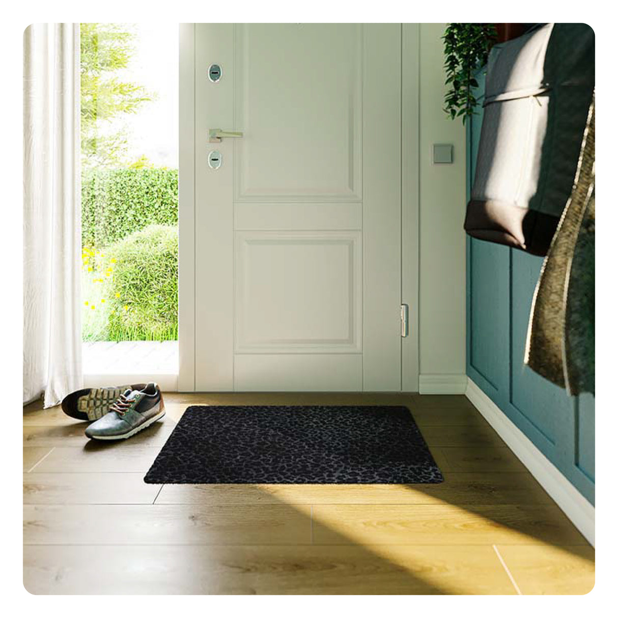 ColorStar Plush Doormat Léopard