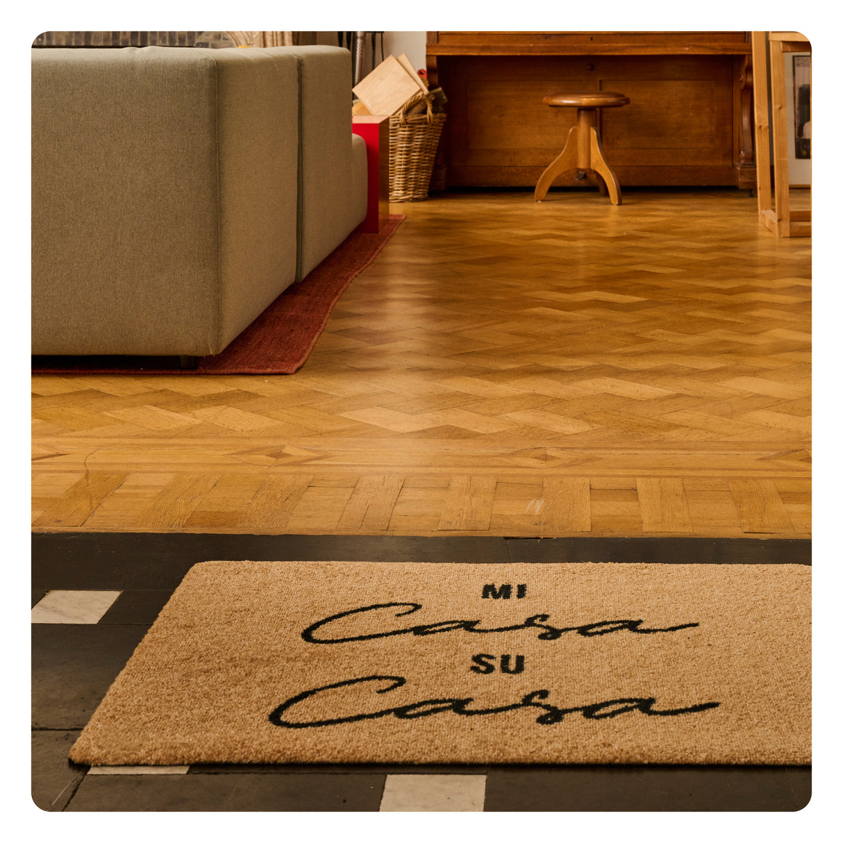 Tapis d'Entrée en Peluche ColorStar Mi Casa, Su Casa