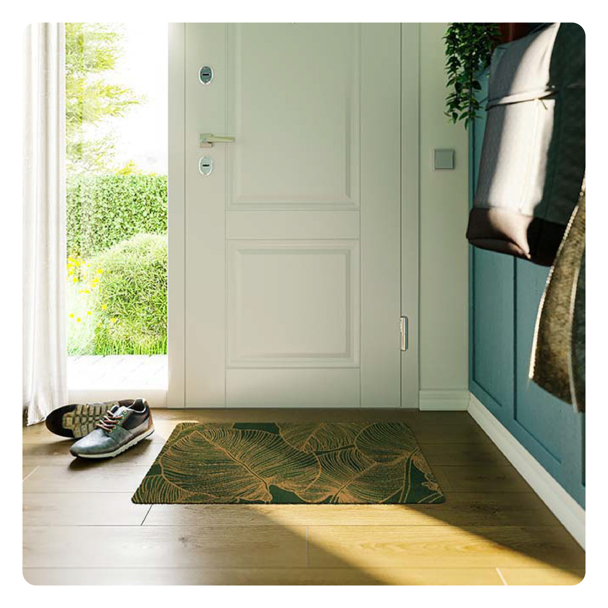 ColorStar Plush Doormat Botanique