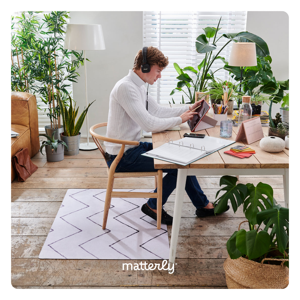 Tapis de Chaise de Bureau Minimaliste