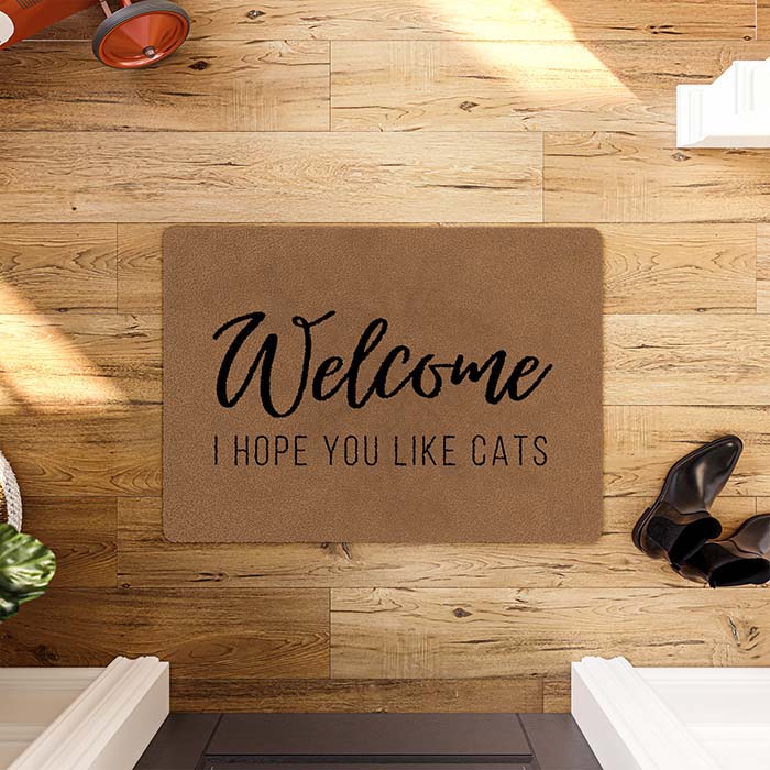 ColorStar Plush Doormat I hope you like cats