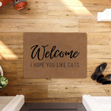 ColorStar Plush Doormat I hope you like cats