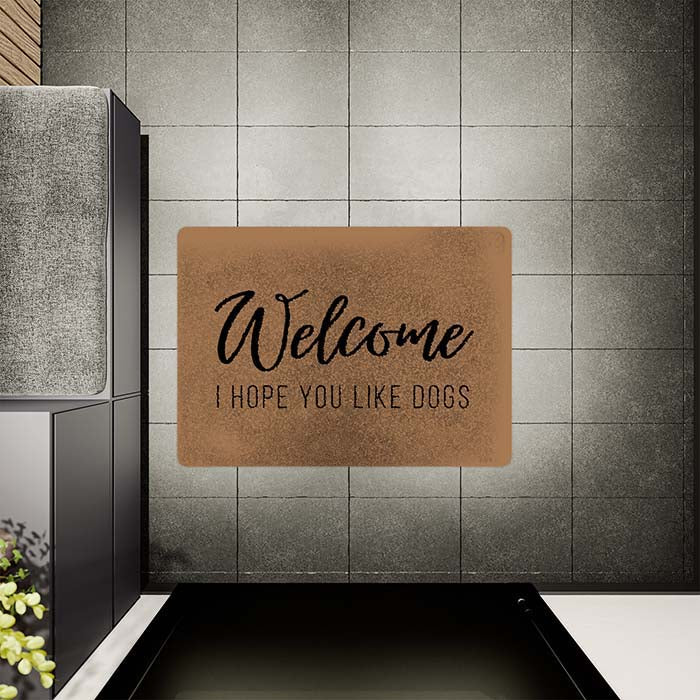 ColorStar Plush Doormat I hope you like dogs