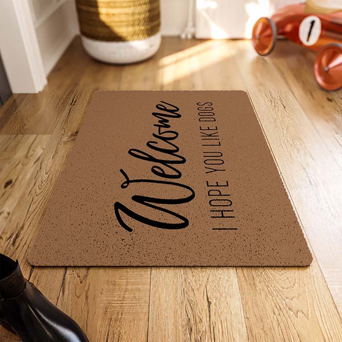 ColorStar Plush Doormat I hope you like dogs