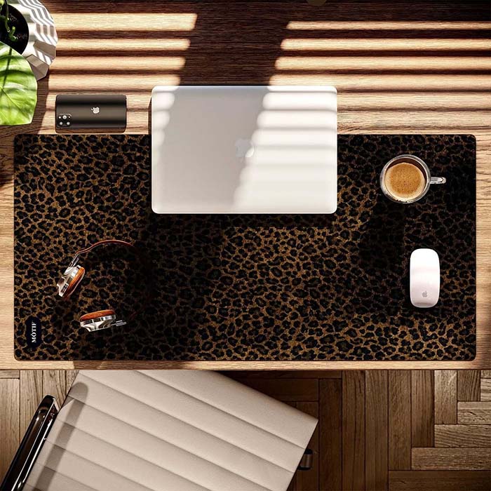 Bureau Onderlegger Leopard Naturel / 60 x 115 cm