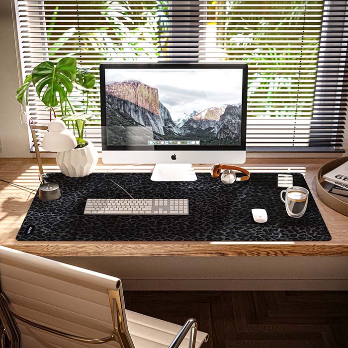 Bureau Onderlegger Leopard Marine / 60 x 115 cm