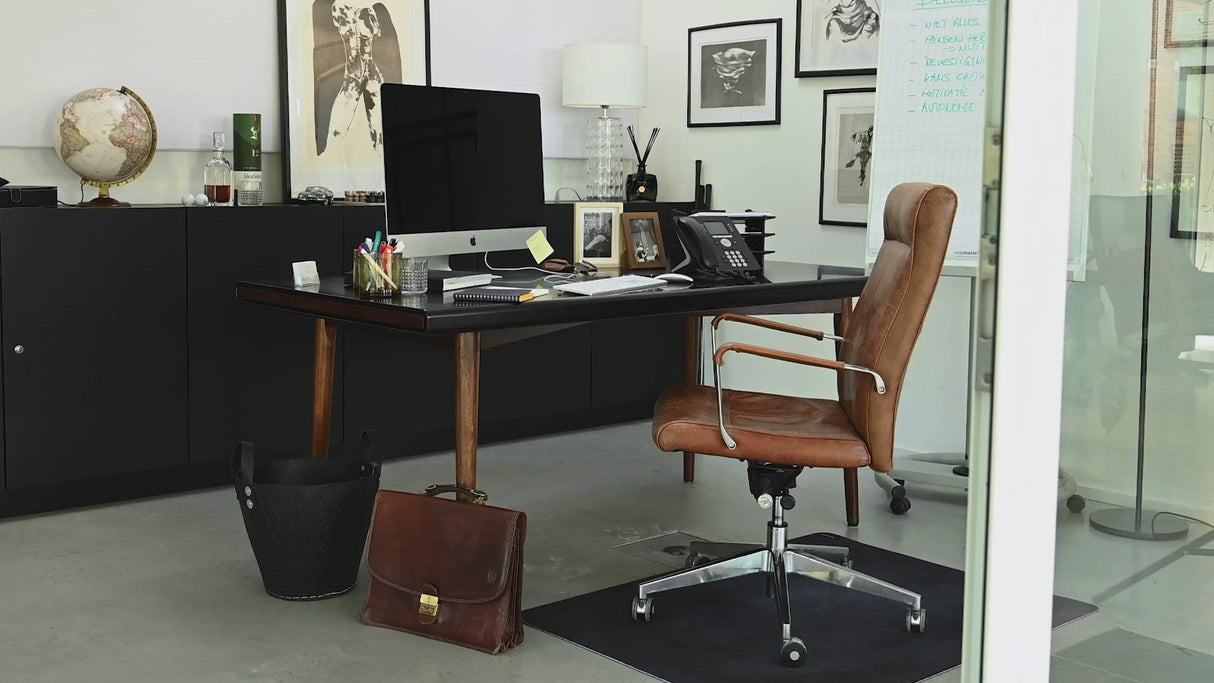 Tapis de Chaise de Bureau Cuir